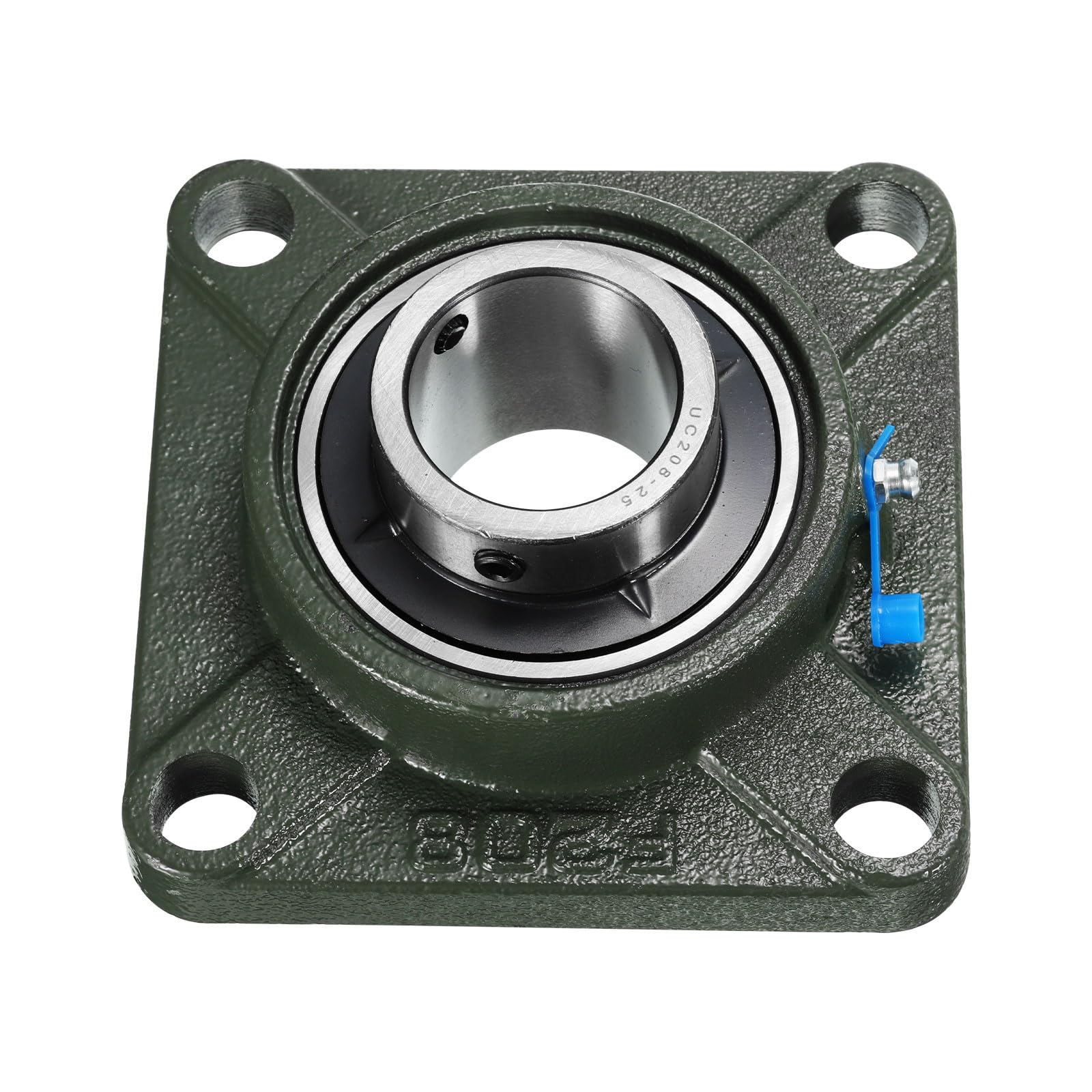 2pz UCF208-25 Cuscinetti a Blocchetto Cuscino con Foro 1-9/16 Pollici Autoallineanti, Cuscinetti Acciaio Cromato Montati Flangia Quadrata con Base Ghisa Solida