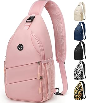 Pritent Crossbody Bags for Women Men Trendy Sling Bag Backpack Casual Chest Bag with Convertible Shoulder Strap