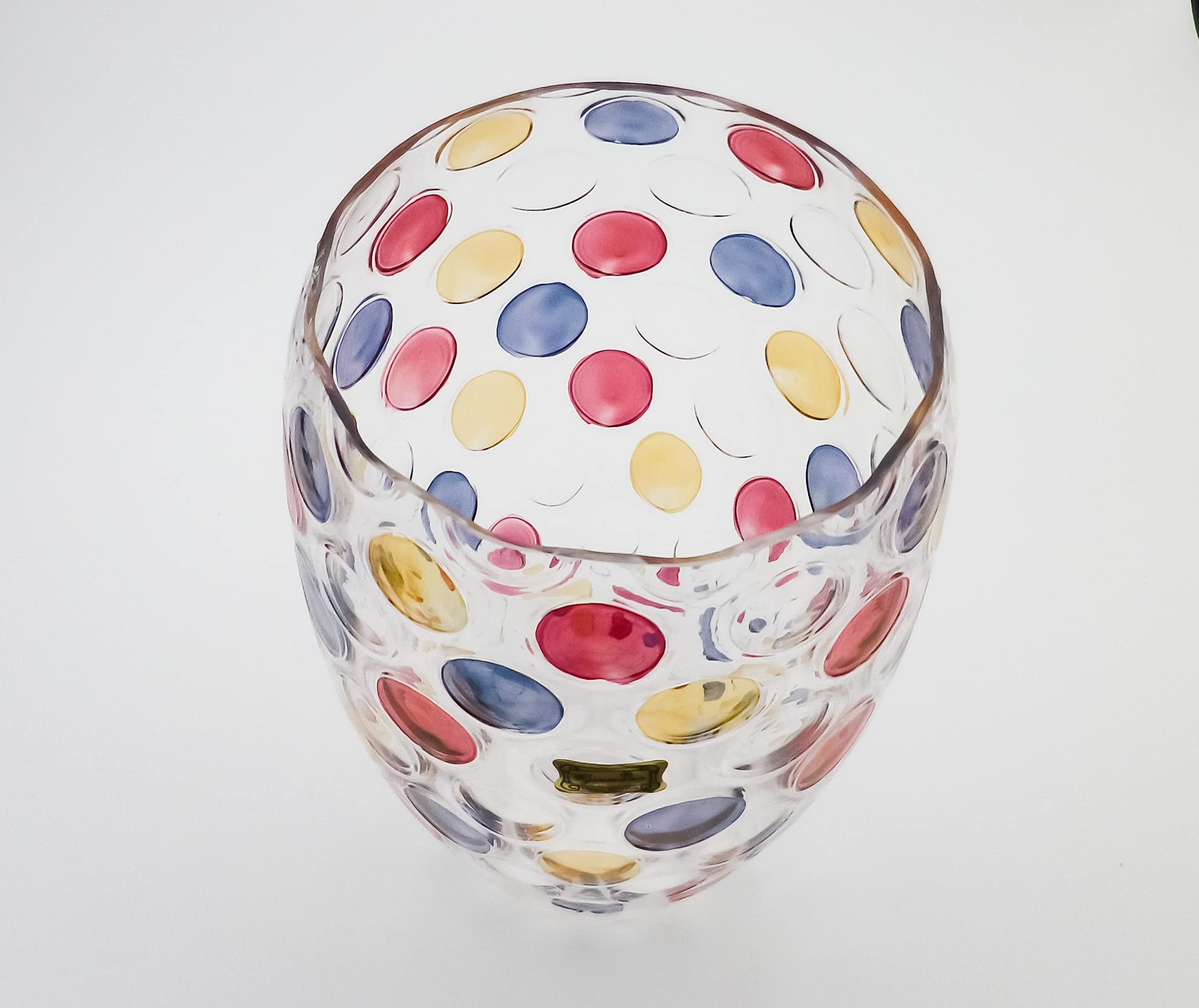 Amazon.co.jp: ボヘミアングラス エーゲルマン ハンドペイント花瓶 EGV