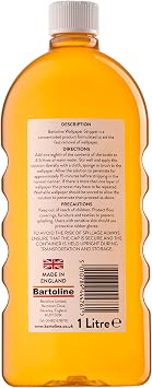 Bartoline Wallpaper Stripper 1L – Fast-Acting Concentrated Solution for Easy Wallpaper Removal