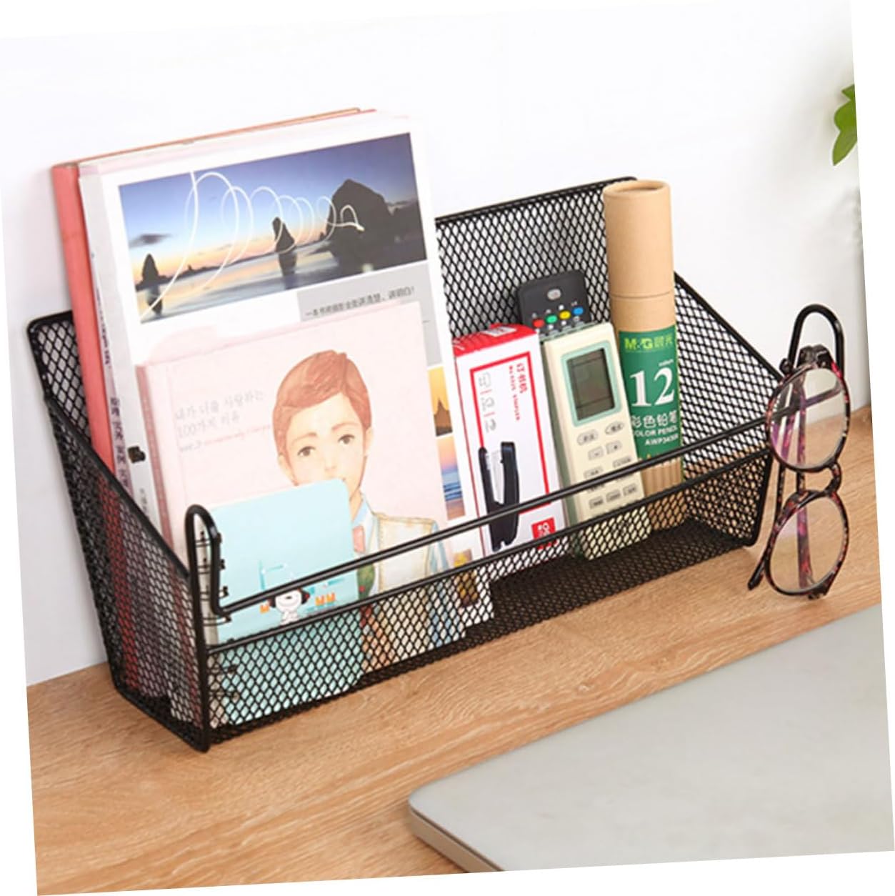 MAGICLULU 2Pcs Hanging Storage Baskets for Bedside Wrought Dormitory Organizer for Bunk Bed Storage Bedroom Convenience Space Saving Design for Student and Living