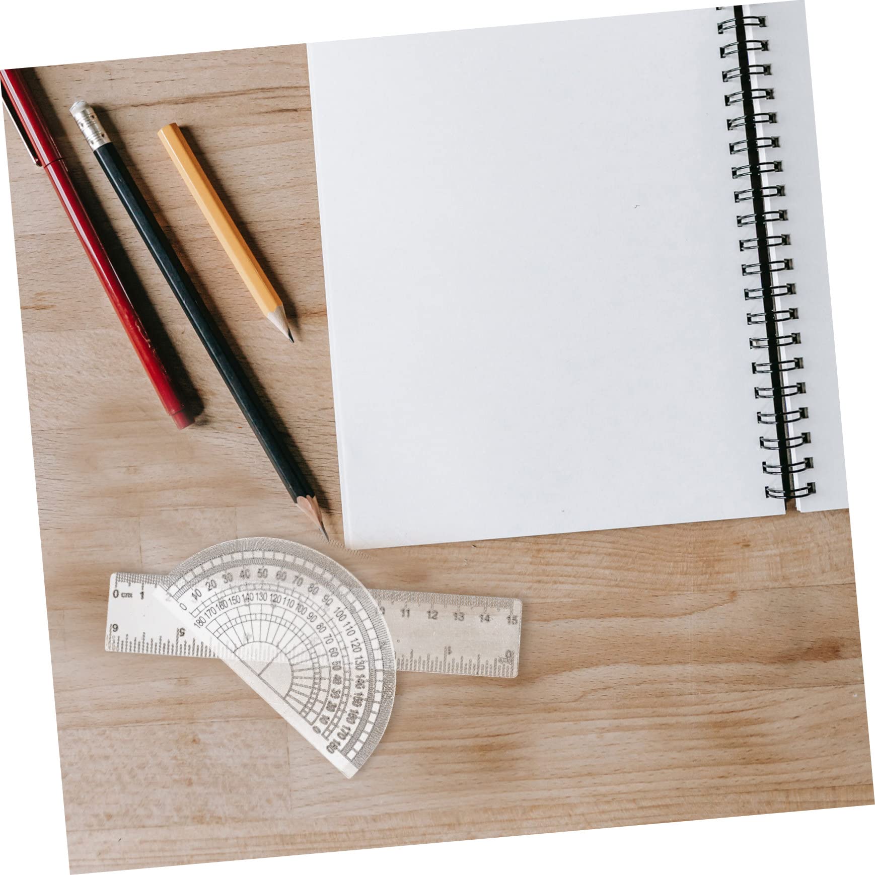 VILLCASE 20 Set Righello trasparente da 15 cm Kit di misurazione - Righello ergonomico kit plastigauge righello del triangolo di disegno kit da disegno professionale fornitura scolastica