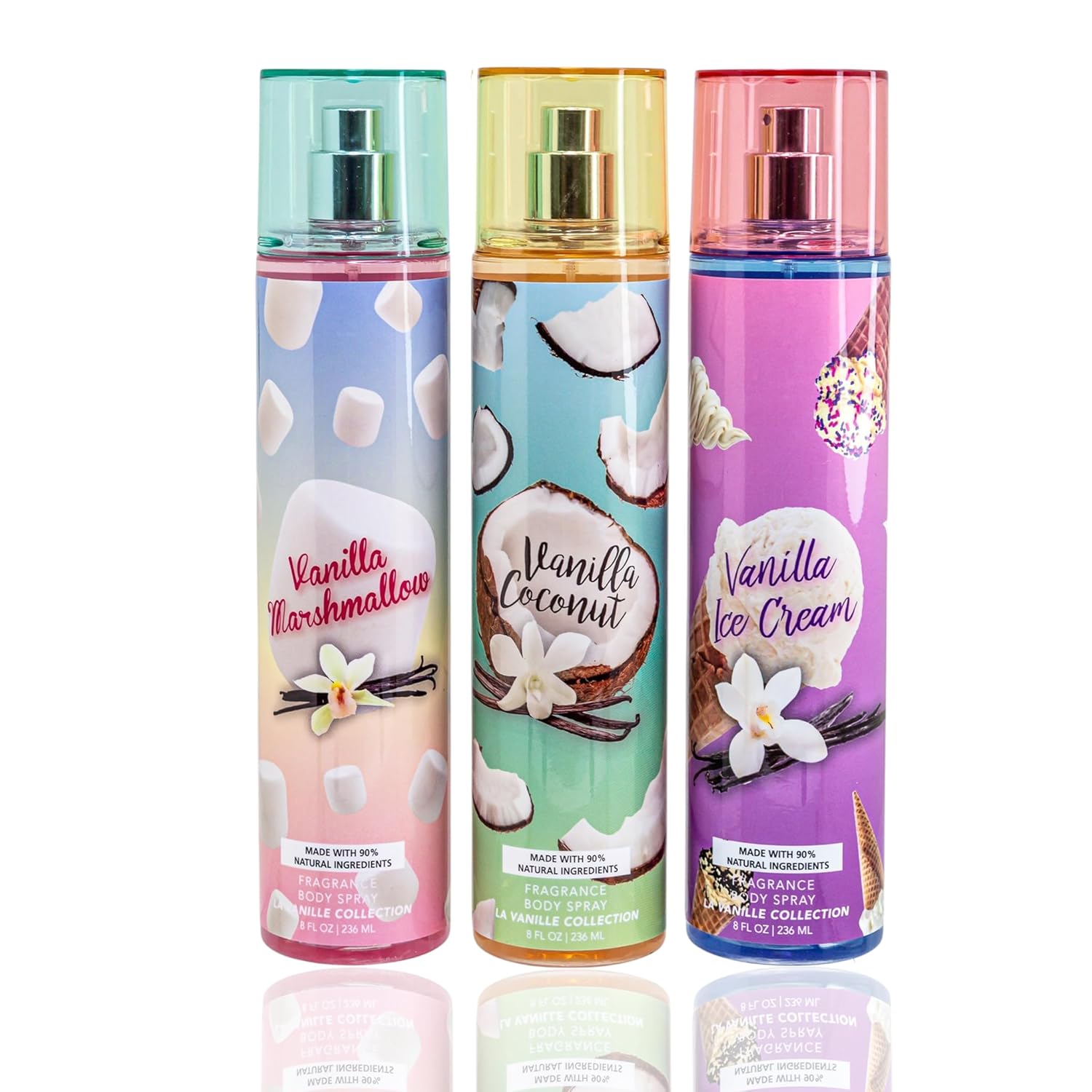 So French Collection Body Mist Set (Vanilla Raspberry, Cherry on Top, Rose)