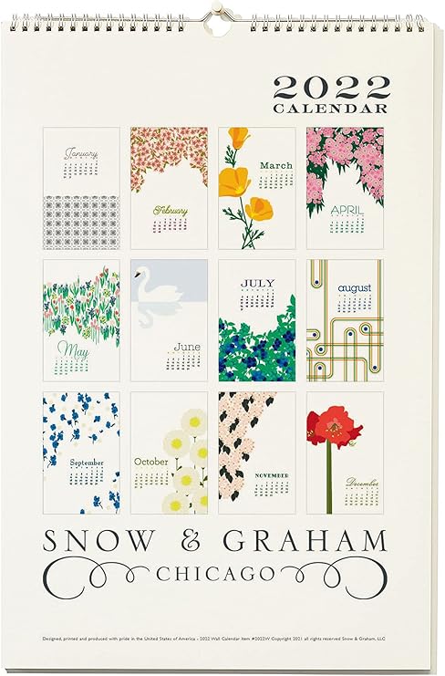 Snow And Graham 2022 Calendar Amazon.com : Snow & Graham 2022 Wall Art Calendar : Office Products