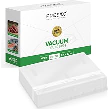 FRESKO 200 Pack 8"x12"Vacuum Sealer Bags, Sous Vide Vacuum Safe, BPA Free