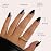 Glamnetic Press On Nails - Boba | Opaque Black Short Almond Nails, Salon Quality | 12 Sizes - 24 Nail Kit