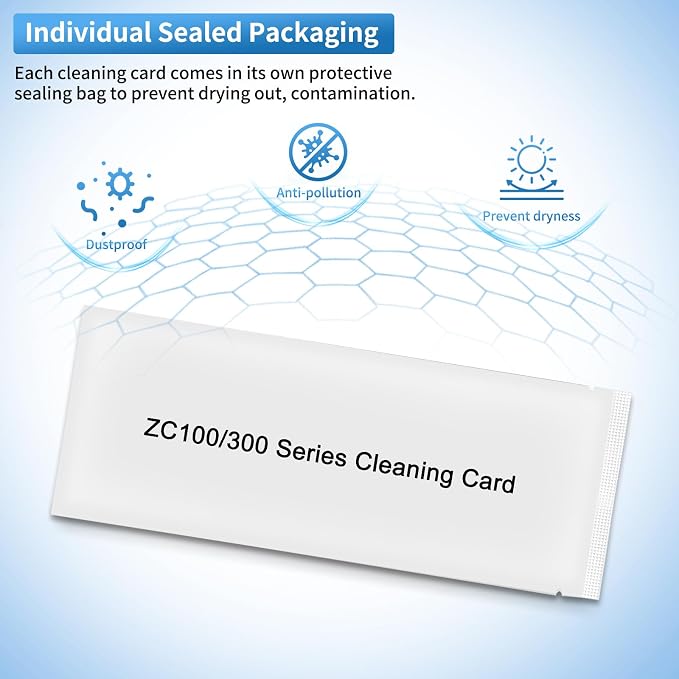 Kit de 5 tarjetas para impresora Zebra ZC100 ZC300 miniatura 3