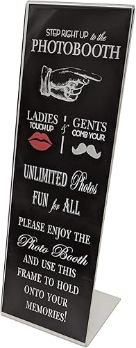 Miniatura 9 de Photo Booth Nook - Paquete de 100 - Marcos de cabina de fotos inclinados de 2 x 6 pulgadas y soporte para carteles, soporte de exhibición de fotos