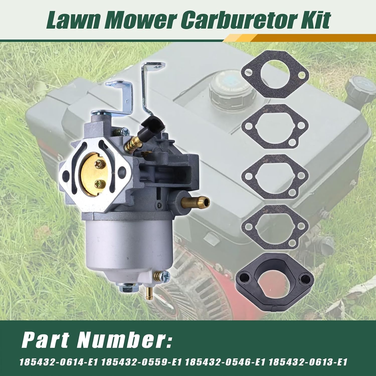 XQSMWF Carburetor Carb Set Compatible With Vanguard 9hp Engine Briggs and Stratton 715312 715318 185432 715670 715668#185432-0614-E1 185432-0559-E1 185432-0546-E1 185432-0613-E1 185432-0271-E1
