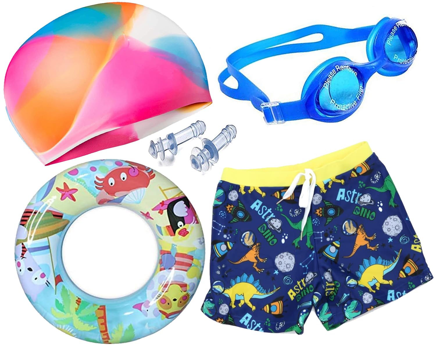 DRAUSS Boys Swimming Kit with 1 Swimming Shorts, 1 Anti Fog Swimming Goggles, 1 Silicone Swimming Cap, 2 Ear Plugs with 1 ... - Review, Price and Buying Guide