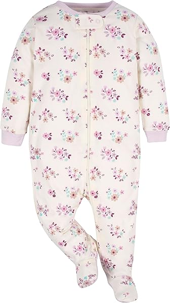 Gerber 4 Pack Sleep 'N Play Footie Dormir pour bébé et Enfant Bébé Fille (Lot de 1) - 5