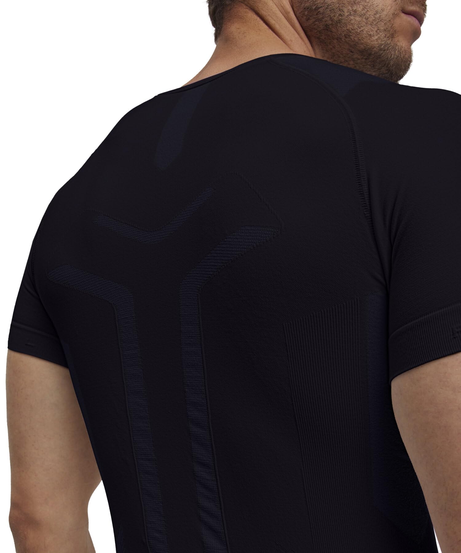 FALKE Mężczyźni Warstwa podstawowa (góra) Warm Round Neck M S/s Ts materiał funkcyjny szybkoschnące chłodzące 1 Sztuka, Czarny Black 3000, S