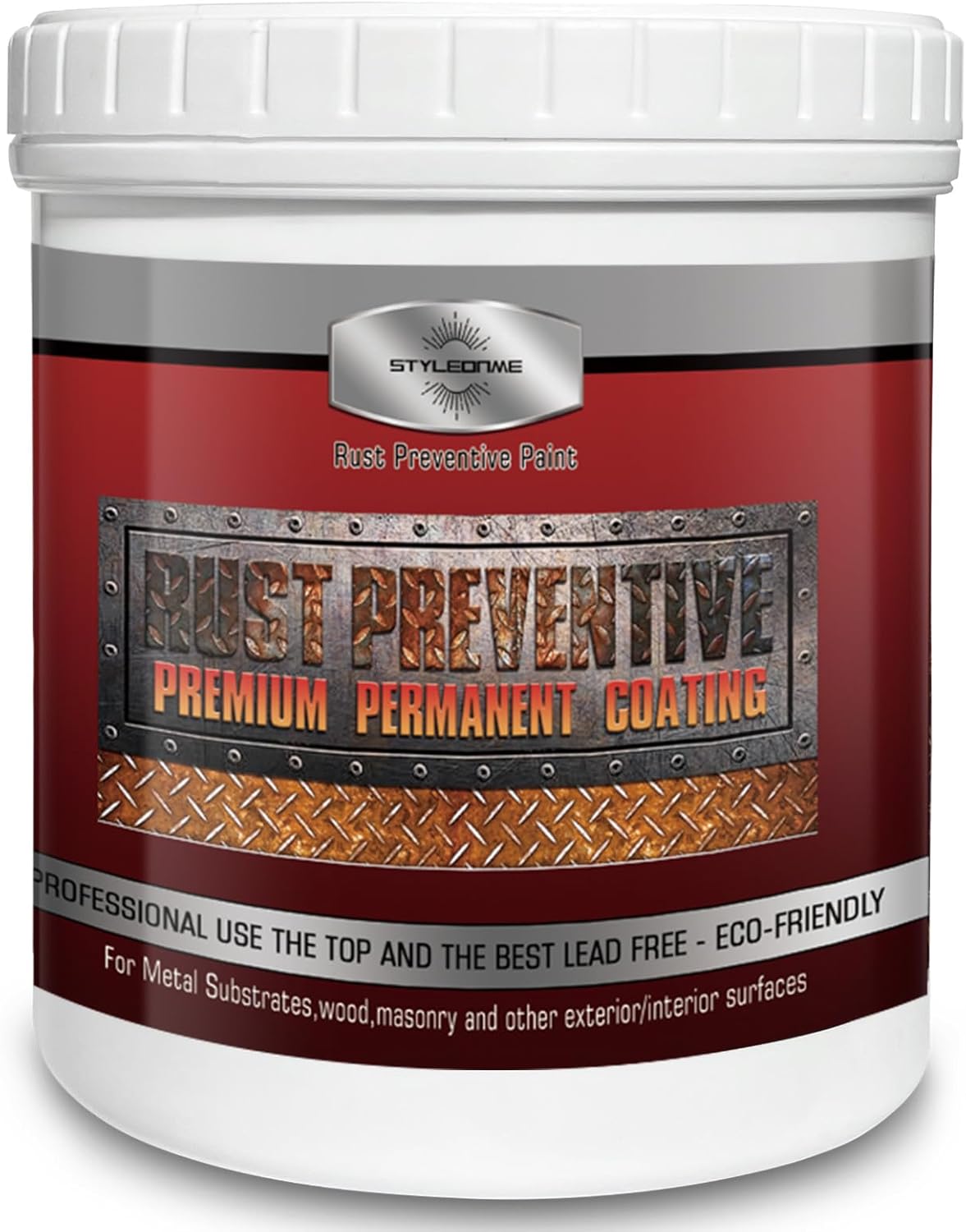 styleonme Water based metal anti rust paint, White 32 Fl Oz, Metal Primer & Preventive Coating, Rust Preventive Paint, Stop Rust and Corrosion Permanently (High-Gloss)