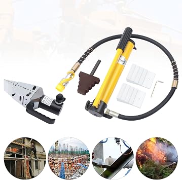Portable Hydraulic Flange Spreader and Splitter Tool, 14 Ton Manual Hydraulic Pump Kit with Flange Expander and Stretching Pliers for Pipe Repair, Construction, and Maintenance Efficient Separation