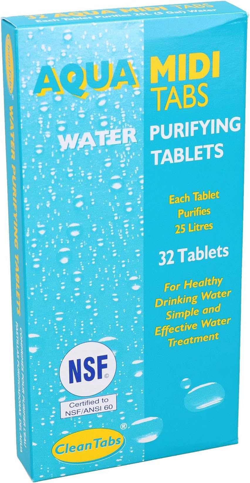 Aqua Midi Tabs 32 Water Purifying Tablets Motorhome Caravan Tank