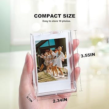 Picture Holder Storage Case,3 inch Photo Pouch Instant Camera Film Accessories for Fujifilm Instax Mini 13/12/11/9/8/7/7+/7s /41/40/99/90/SE/EVO ect (Transparent, 1PC)
