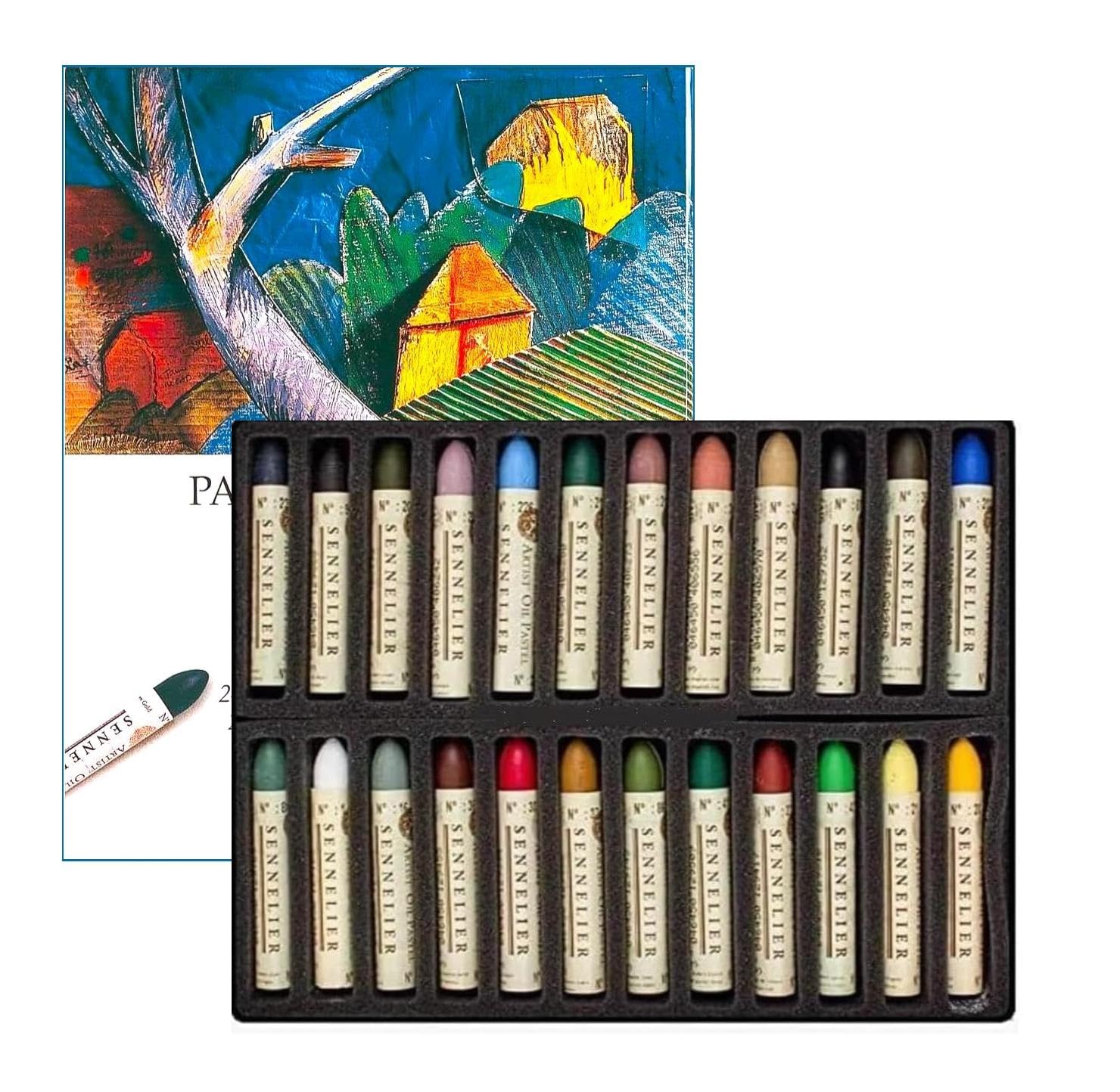 Sennelier Pastels Oil 24 Colours Landscape e 1 Cartolina