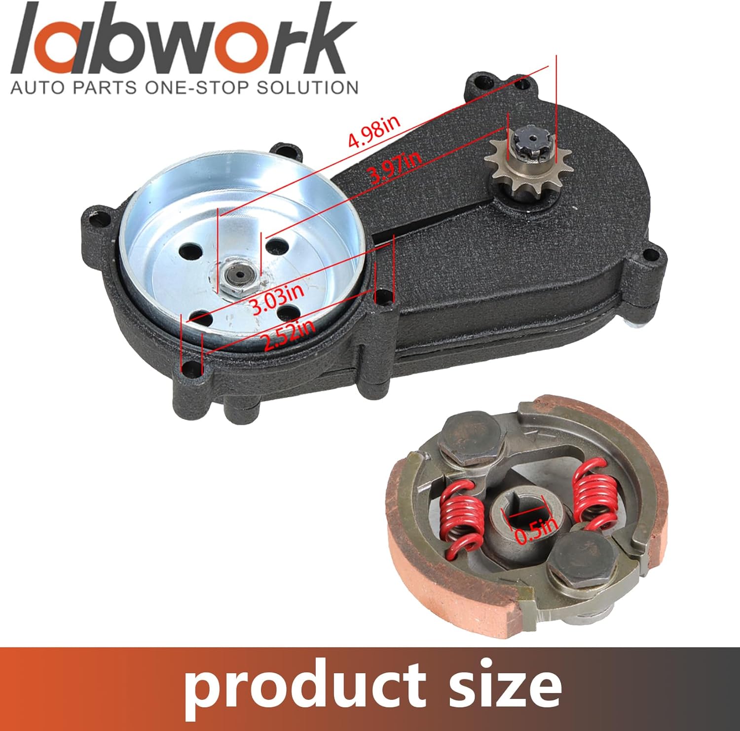 labwork Motorcycle Transmission Gear Reduction Box Clutch Teeth Replacement for 47cc 49cc Pocket Mini Bike T8F 11T 13T 14T 17T 20T 2-stroke