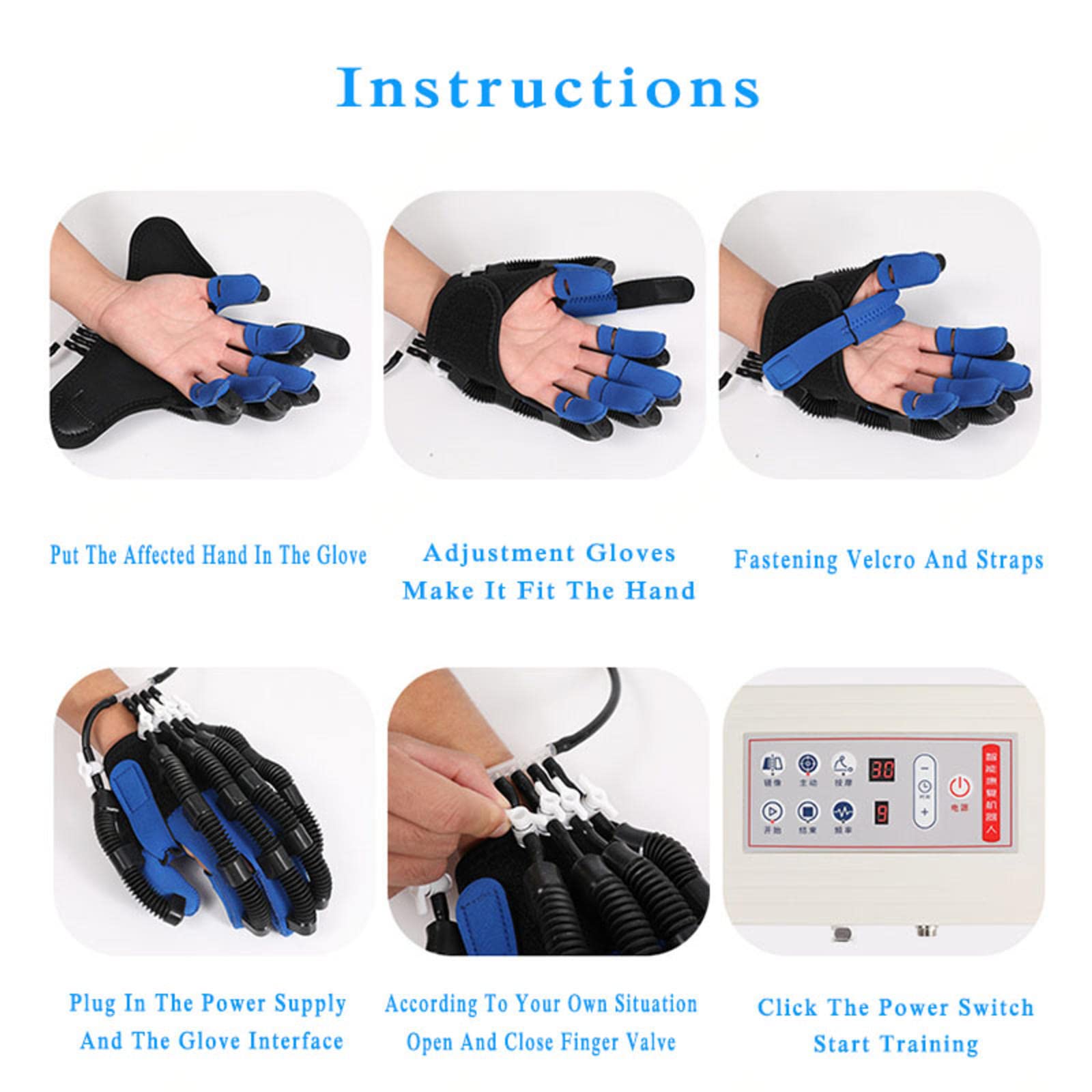 Férula Mano Entrenamiento Dedos Entrenamiento Manual de exoesqueleto Protector para recuperación función Mano hemiplejía del accidente cerebrovascular,Right-M