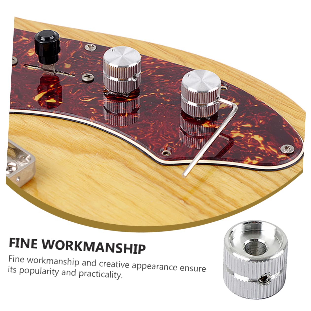 ifundom 2 Pack Metal Guitar Knobs Tone Volume Control Knobs for Electric Guitars Basses