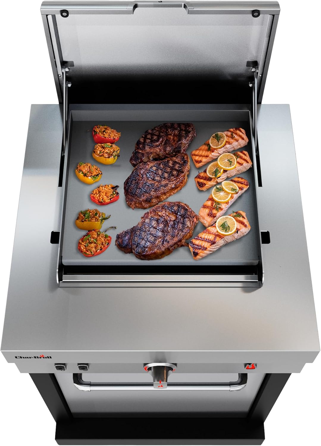 Char-Broil Medallion Series Modular Outdoor Kitchen Convective 1-Burner Propane Gas Stainless Steel Griddle - 463246318