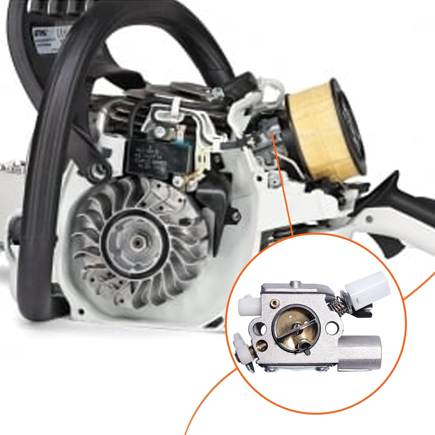 Carburetor Carb Air Filter Maintenance Kit for Stihl MS251 MS251C MS241 MS241C MS231 MS231C Chainsaw Parts 1143 120 0617 Zama C1Q-S233