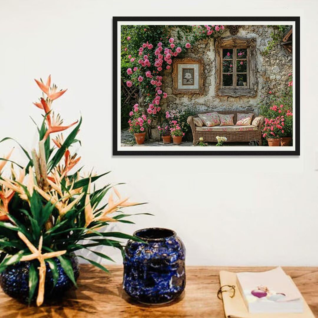 5D Kwiat Diament Malarstwo Zestaw dla dorosłych, DIY Zestawy malarskie Diament, Diamentowe pełne zestawy artystyczne, Square Rhinestone Ścieg krzyżykowy Malarstwo dla dorosłych Początkujący Wystrój