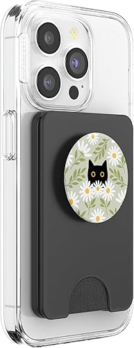 Miniatura 10 de PopSockets PopGrip intercambiables con diseño de margarita, diseño floral, color verde salvia