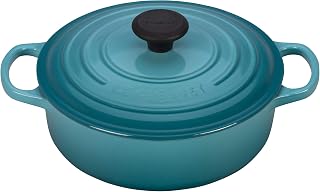 Enameled Cast Iron Signature Round Wide Dutch Oven, 3.5 qt., Caribbean