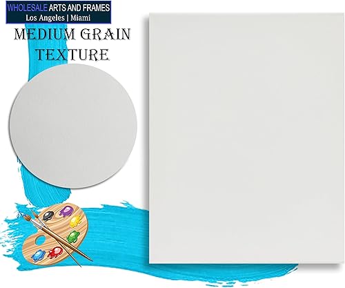 Miniatura 2 de Lienzo de 16 x 20 pulgadas para pintar, paquete a granel, 10 lienzos de arte grandes para pintar. Lienzo blanco estirado de 16 x 20 pulgadas. Arte