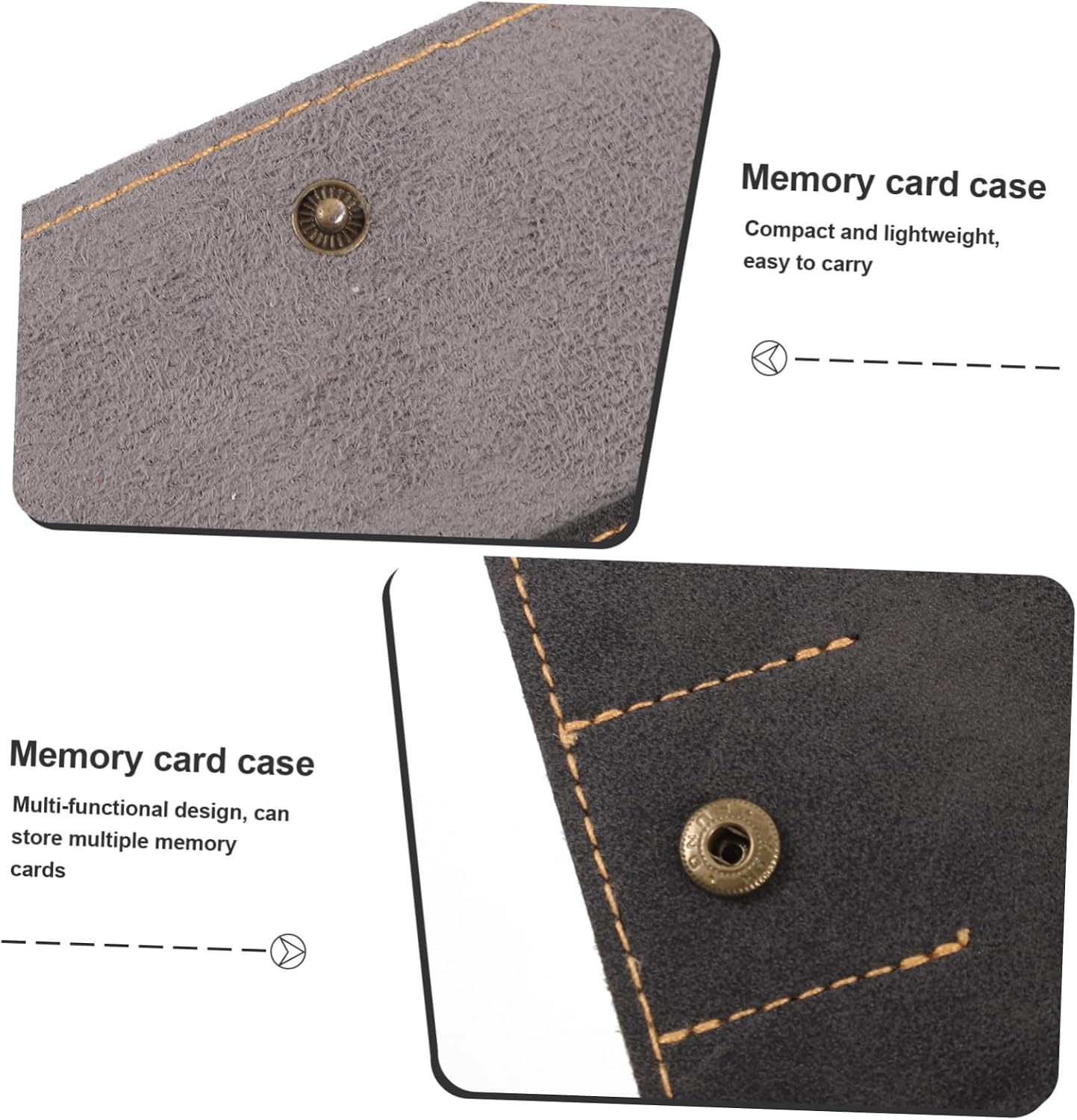 2pcs PU Leather Memory Card Case Holder for Phones and Devices