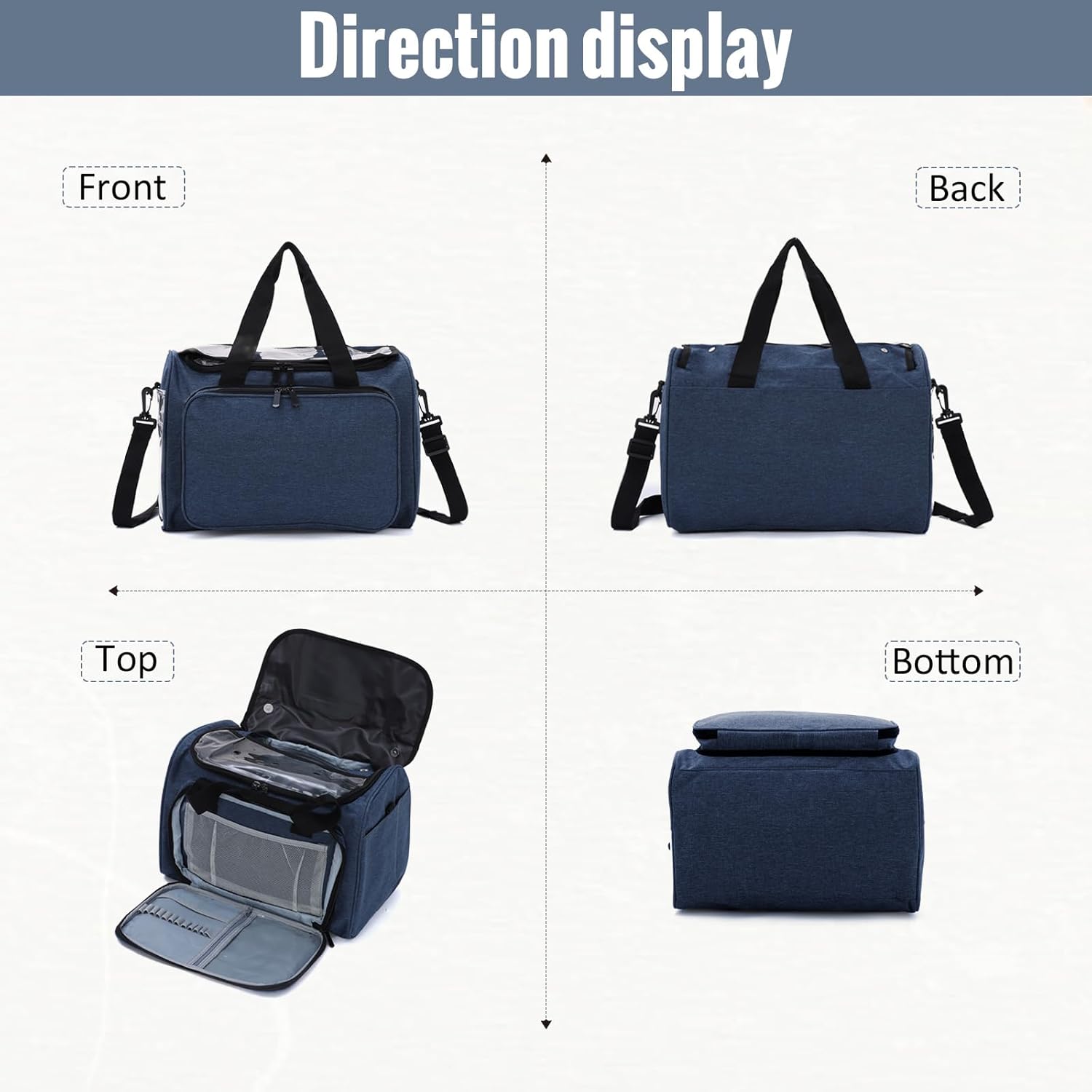 SUKUTU Crochet Bag Organizer Large Knitting Tote Bags Yarn Bags Knitting Needles Crochet Hooks Crochet Accessories Storage Bags