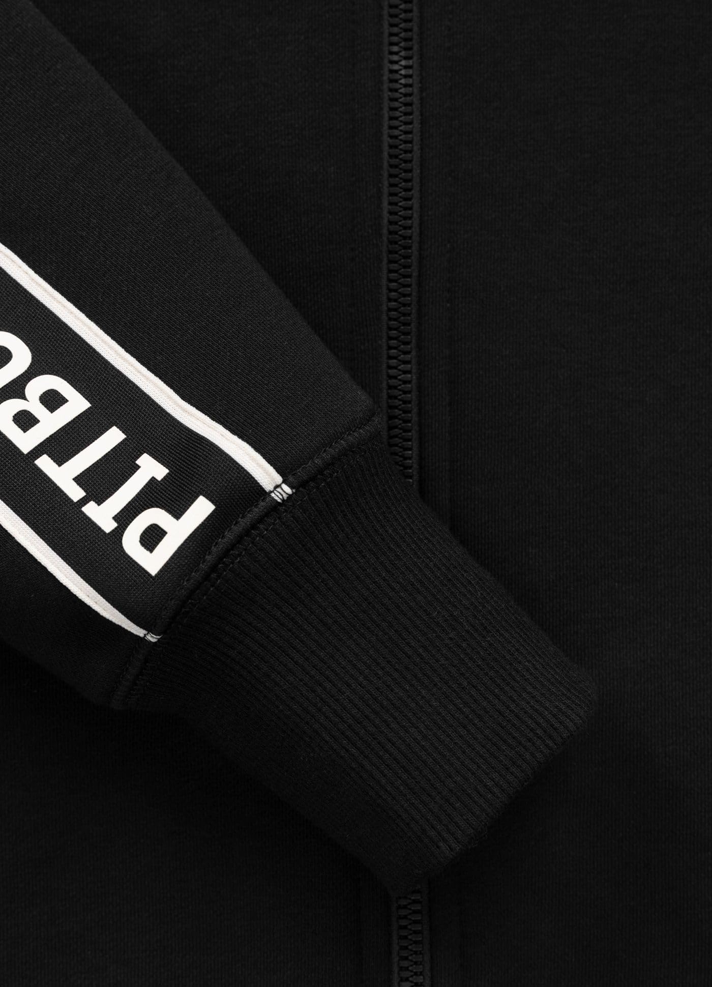 PITBULL - Sweatshirt Herren mit Reißverschluss Nexus, Sweatjacke mit Zip Klassischer Schnitt, Zipper Jacke mit Logostreifen, Herren Sportjacke, Zip Sweatshirts, Freizeitjacke
