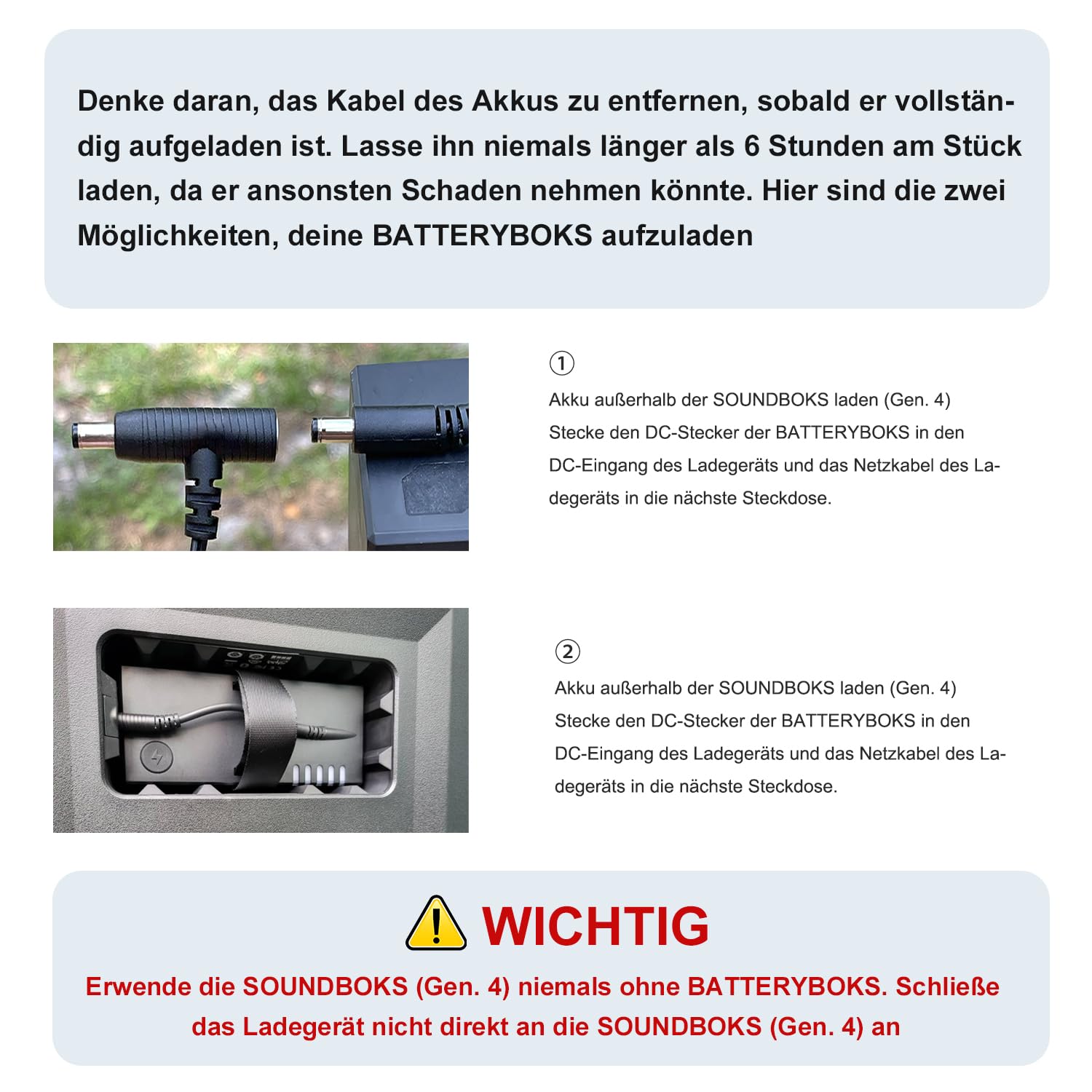 KFD Netzteil 14V Soundboks-Ladekabel Ladegerät für SOUNDBOKS BATTERYBOKS 3 2 1 Generation Bluetooth-Lautsprecher Soundbox Charger Charging Cable 11-CB4_EU Speaker KA4802A1403300P Akku Power Supply