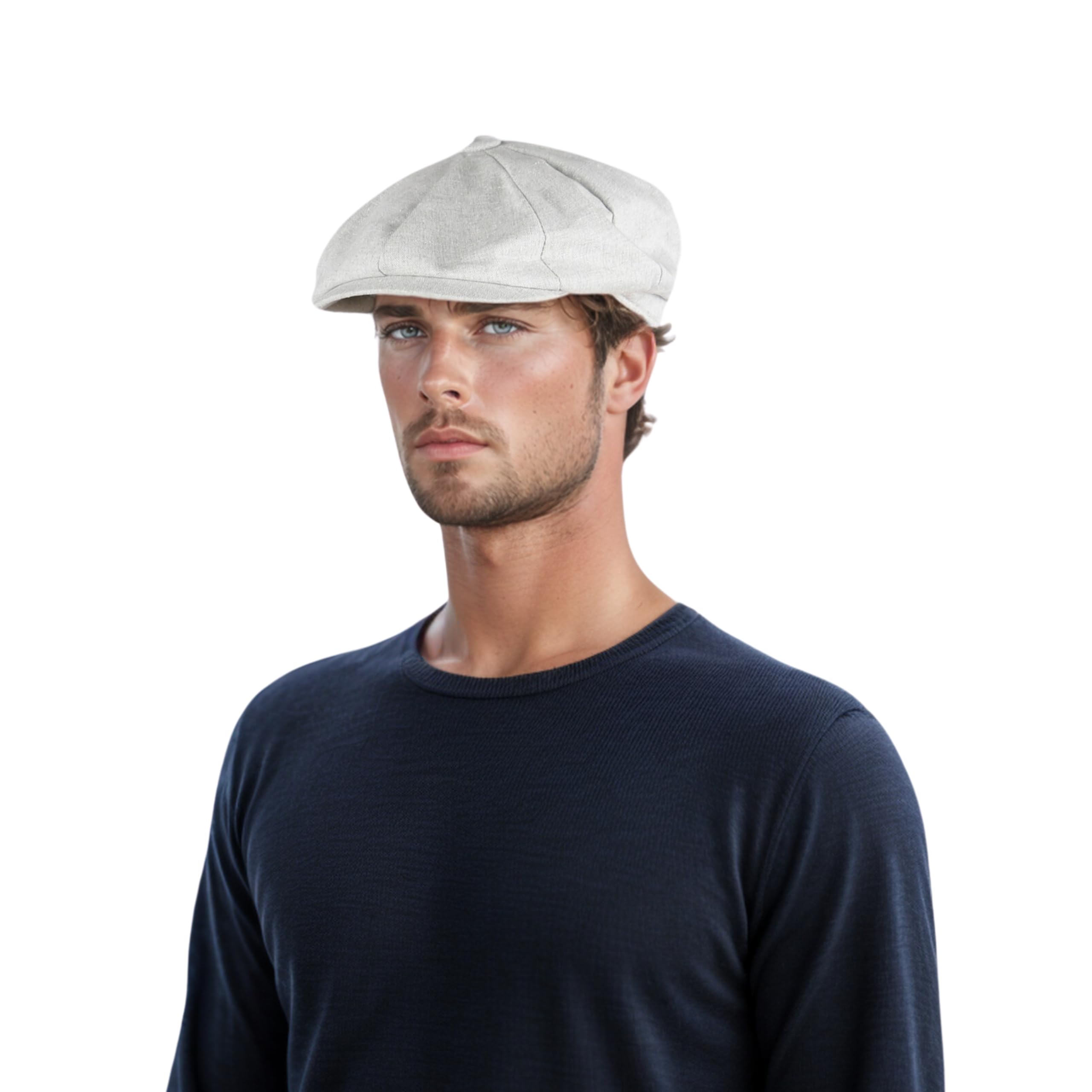 hatsXcaps Men’s Women’s Cotton Newsboy Cap Classic Peaky Blinders Flat  Cap, Lightweight Breathable Baker Boy Hat for Spring Summer Vintage 