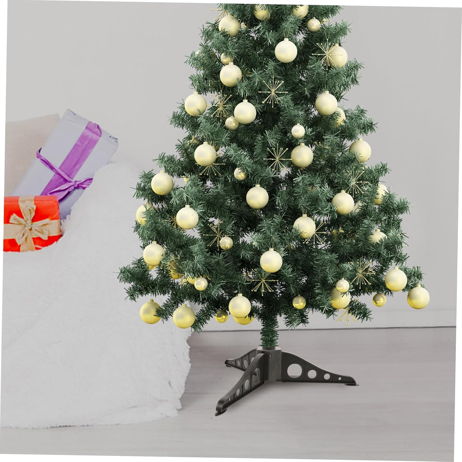 Ciieeo 1.2m Strong Christmas Tree Stand Holder Removable Base for Artificial Xmas Trees Sturdy Support Easy Installation Space-Saving Design and Material