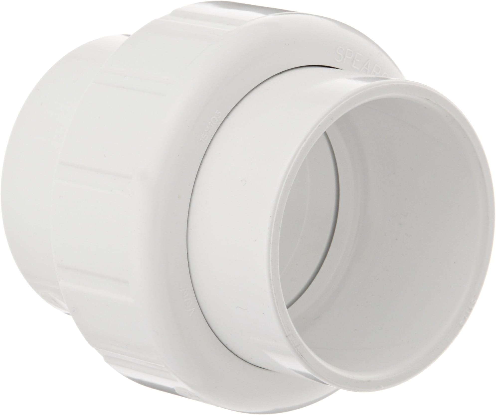 Spears 497 Series PVC Pipe Fitting, Union with EPDM O-Ring, Schedule 40, 1" Socket