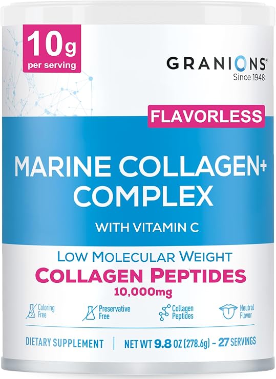 Granions Glucosamine Chondroitin MSM Powder and Marine Collagen Powder unflavored - Joint Support Bundle