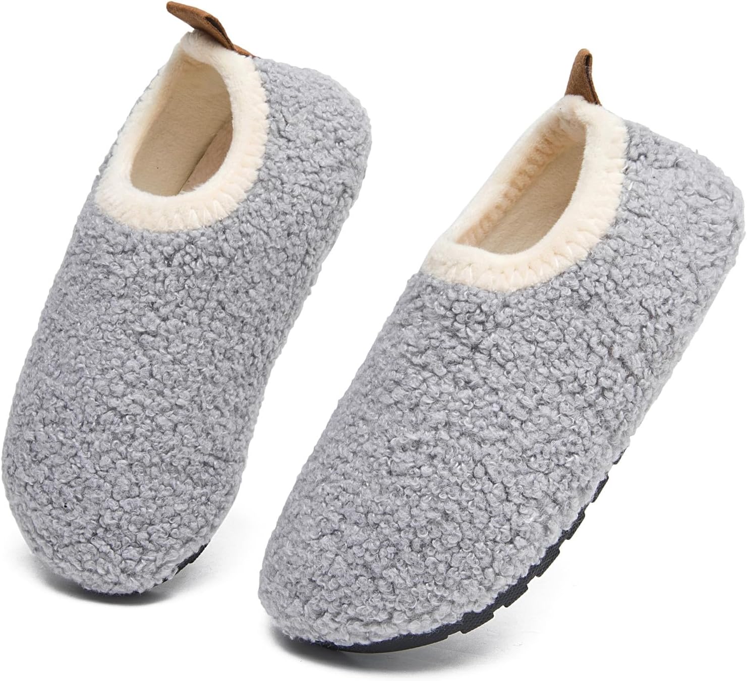 DADAWEN Toddler Boys Girls House Slippers Indoor Home Shoes Kids Baby Outdoor Lightweight Non-Slip Rubber Sole Winter Warm Slipper Soft Socks Shoes