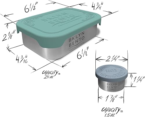 Miniatura 3 de Recipiente de alimentos de acero inoxidable y soporte para condimentos  Tapa de silicona a prueba de fugas  Fiambrera de metal  Caja Bento  Aderezos