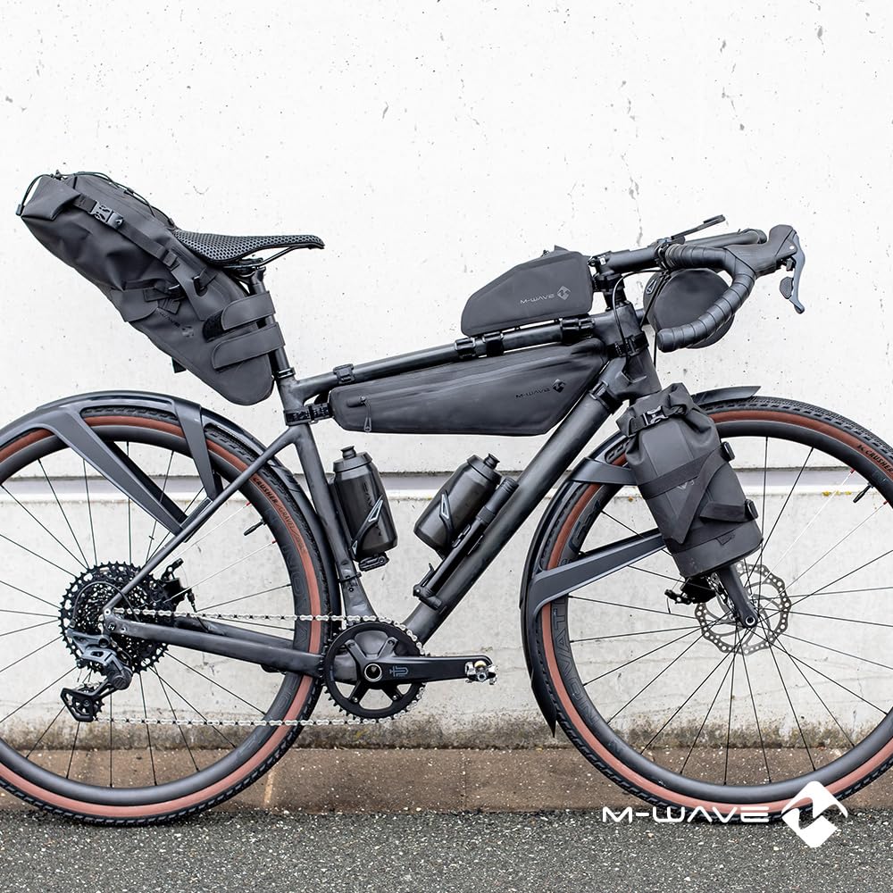 M-Wave Fahrrad Rahmentasche, wasserdicht, 2,1 Liter, Bikepacking, Rough Ride II Triangle