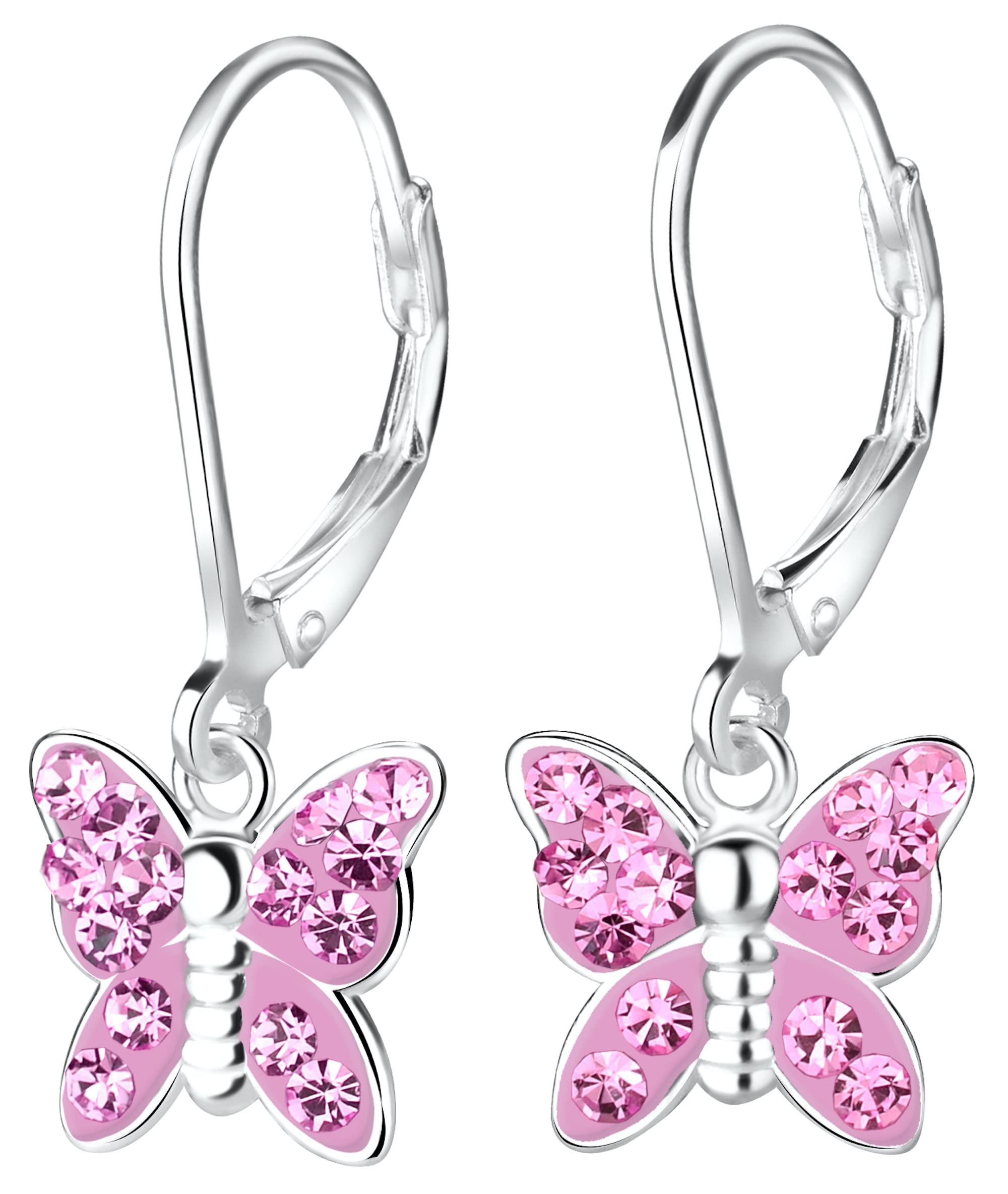 Aww So Cute 925-92.5 Sterling Silver Butterfly Lever Back Hoop Earrings for Babies, Girls, Kids & Women Pure Silver (ER1957) (B09N1PLGYM) Amazon Price History, Amazon Price Tracker