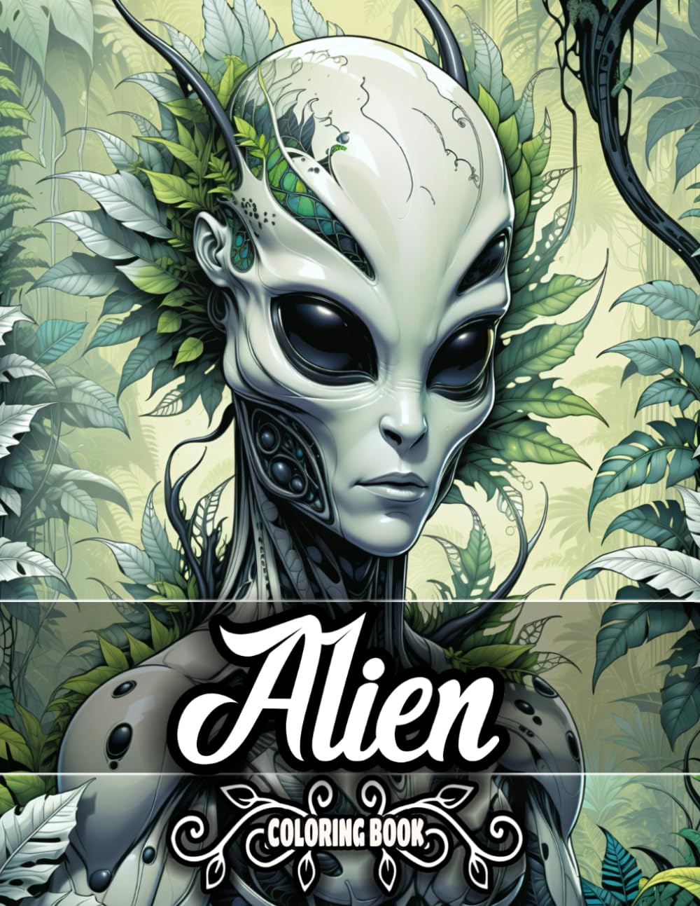 Alien Coloring Book For Adults: 50+ Awesome Designs Of Aliens - Unleash Your Imagination with Amazing Science Fiction Drawings for Relaxation and ...