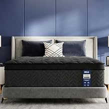 Hiboss King Size Mattress Upgraded, 12 Inch Luxury Hybrid King Mattress in a Box, Cooling Gel Memory Foam & Pocket Springs, Medium Firm, Back Pain Relief, Extra Edge Support