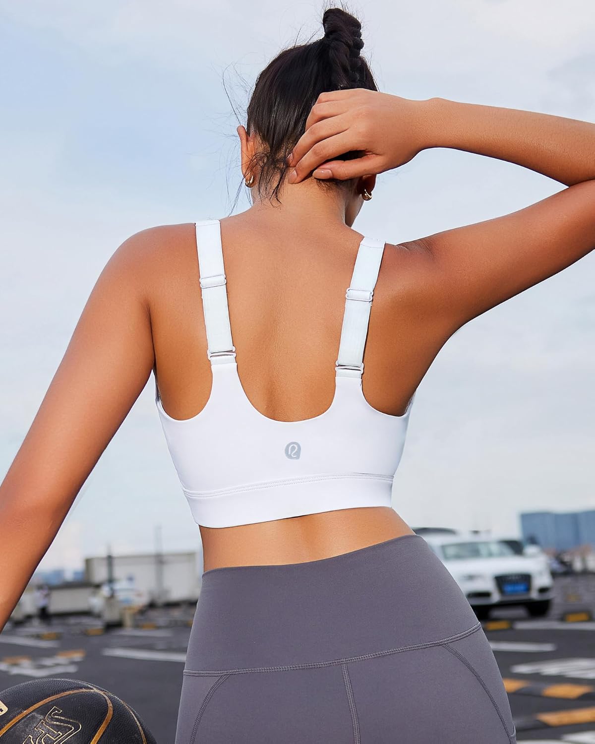 RUNNING GIRL Adjustable Straps High Impact Sports Bra for Women,High Support Workout Sports Bras with Sewn in Pads - Image 4