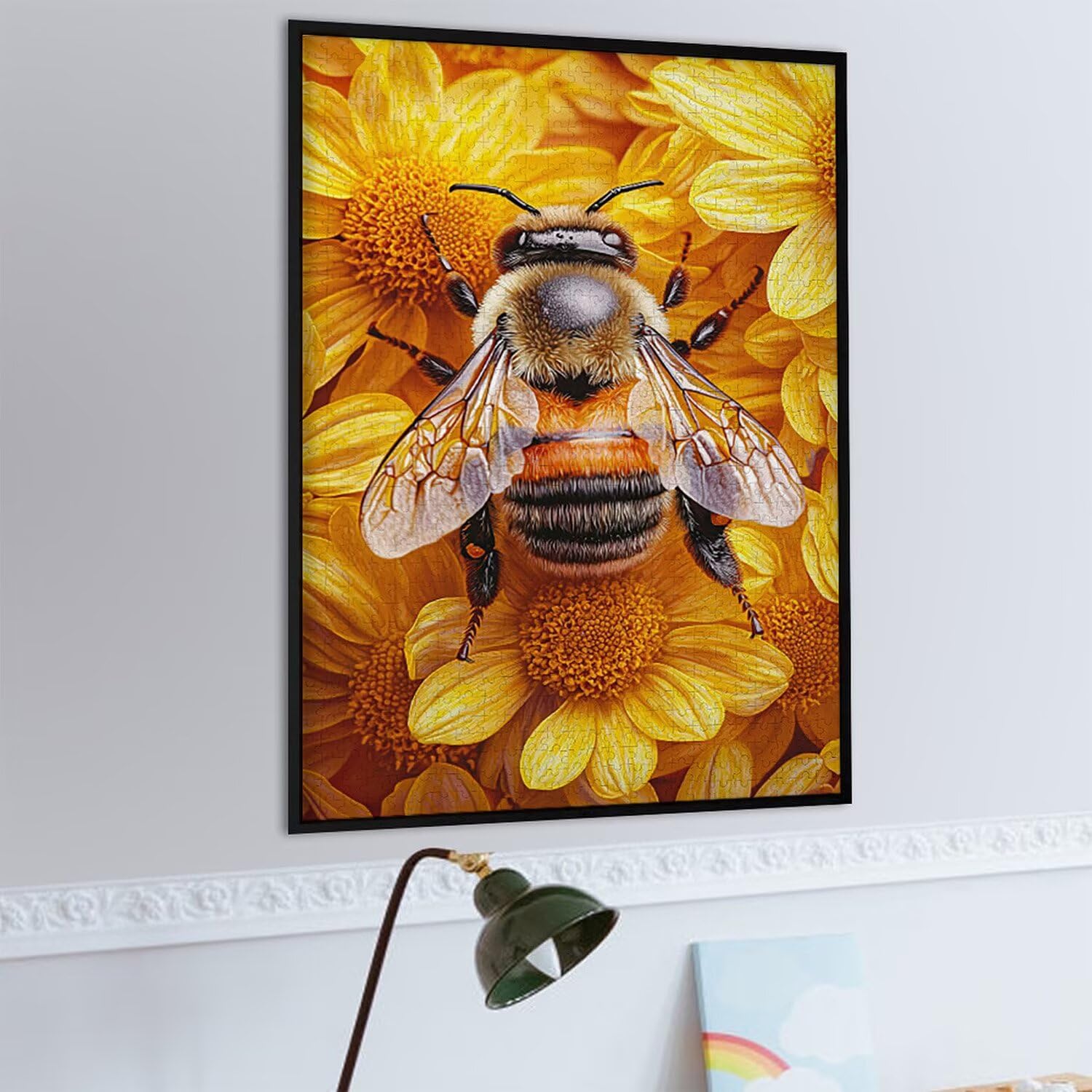 Puzzle 1000 sztuk dla dorosłych puzzle dla dorosłych 1000 elementów puzzle wymagające i drażniące mózgi edukacja gra dla całości, prezenty dla mężczyzn, motyw puzzli: (pszczoły kwiatowe) h-403