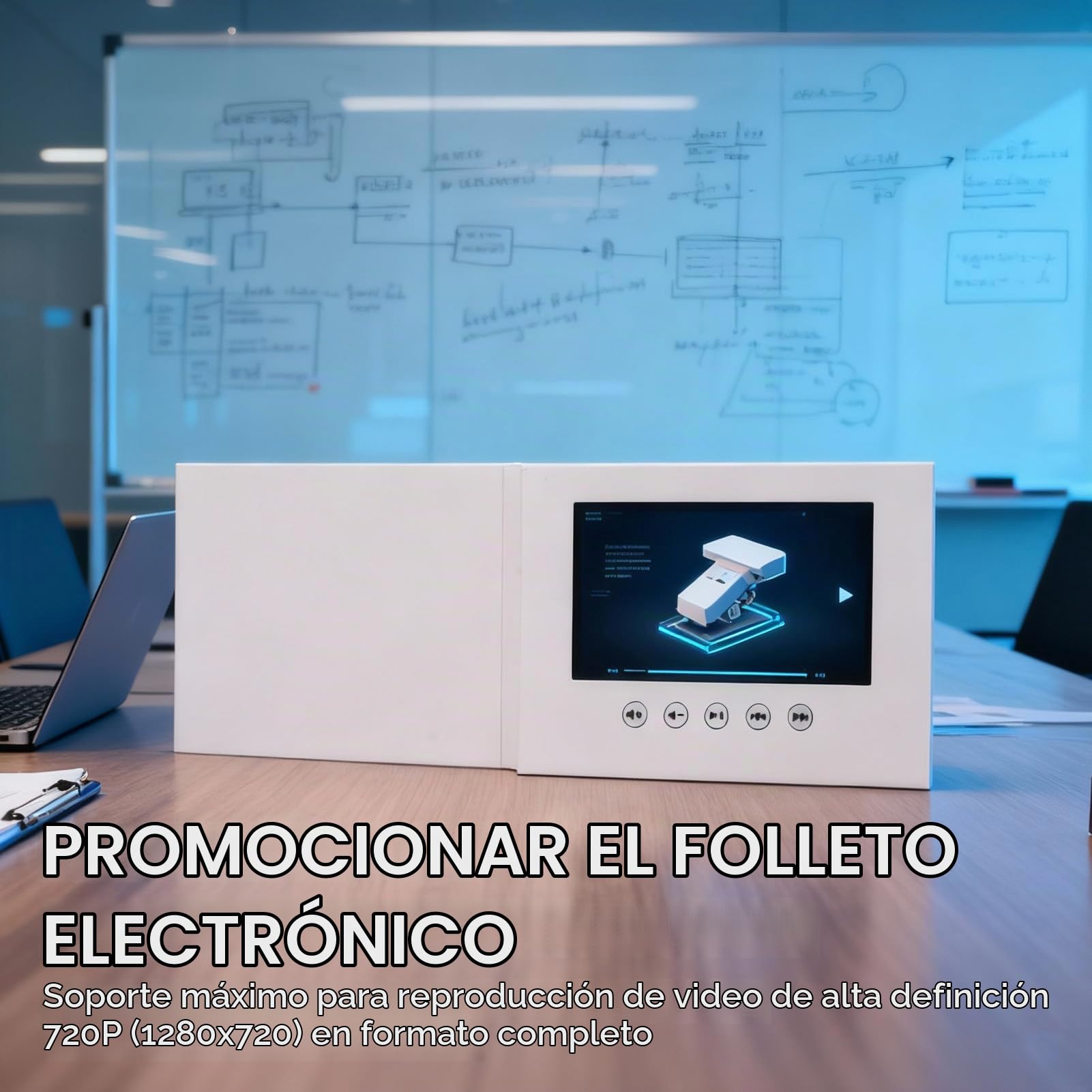 Tarjeta De Felicitación con Vídeo, Tarjeta con Visualización De Vídeo, álbum De Vídeos, Folleto De Vídeo, Libro De Vídeos De Boda para Aniversario, Navidad, Boda, Regalo De Cumpleaños(7in)