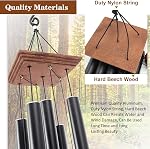 Astarin Wind Chimes Outdoor Deep Tone, Memorial Wind Chimes Outdoor, Gifts for Housewarming/Mother Day/Christmas, Outdoor Decor for Patio, Garden, Yard, Home (36 Inch Black Wind Chime)