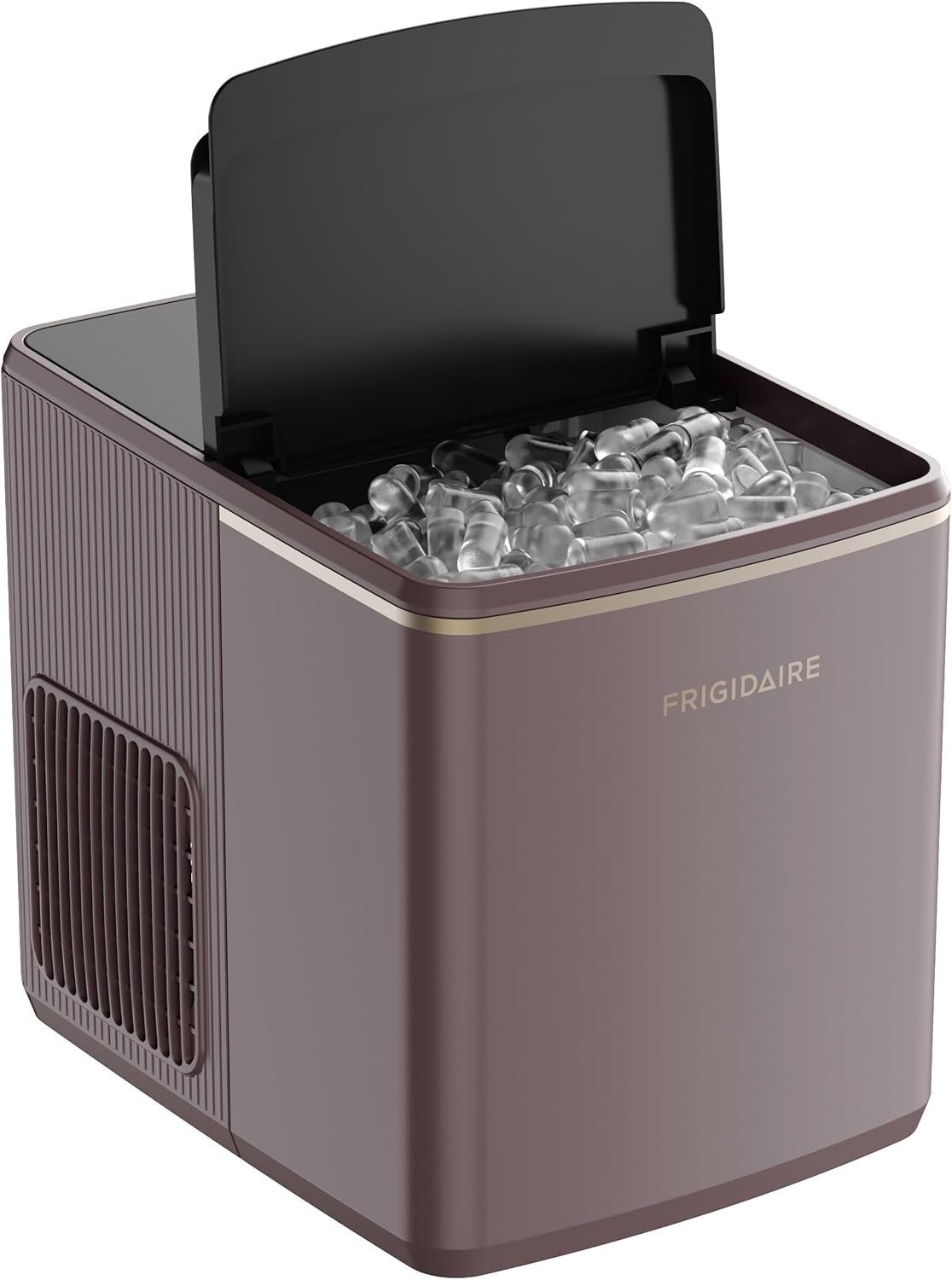 Frigidaire, Countertop Ice Maker, 26 lbs per Day – Fast Bullet Ice Making Machine with Touch Display, 9 Pieces in 7–15 Minutes, Portable Ice Machine for Home Kitchen, Office & RV, Mauve