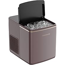 Frigidaire, Countertop Ice Maker, 26 lbs per Day &ndash; Fast Bullet Ice Making Machine with Touch Display, 9 Pieces in 7&ndash;15 Minutes, Portable Ice Machine for Home Kitchen, Office &amp; RV, Mauve